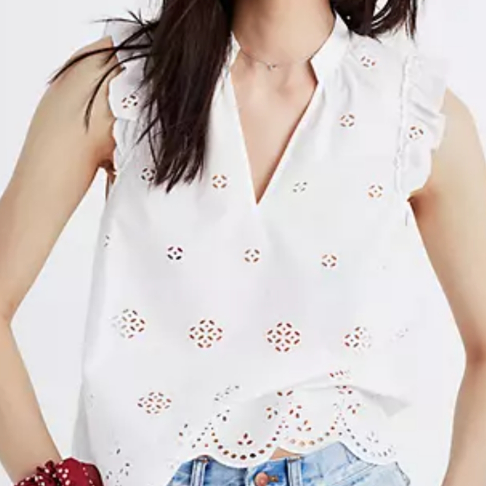 Eyelet Garden Top by Madewell
